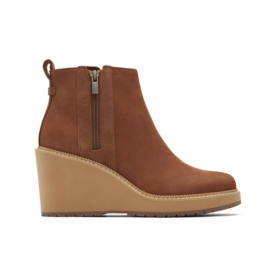 Toms Womens Raven Suede Water Resistant Ankle Boots Brown 5.5 Medium (B,M)