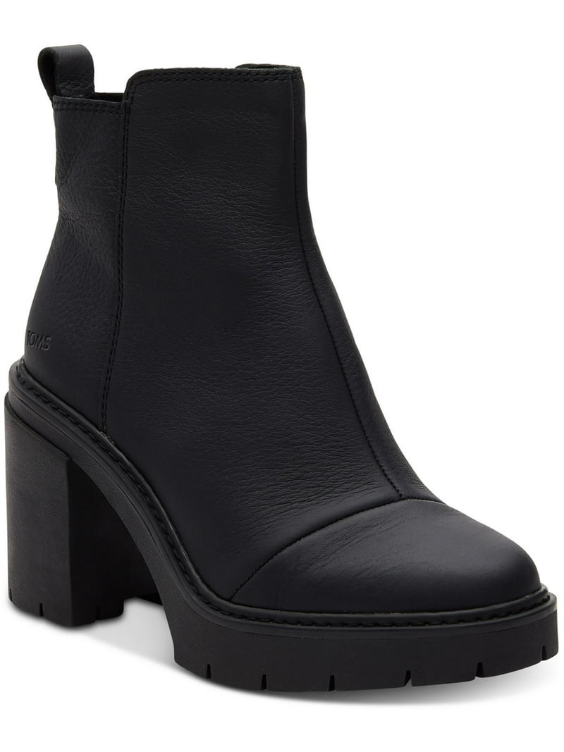 Toms Womens Rya Leather Round Toe Ankle Boots - Walmart.com display picture 1
