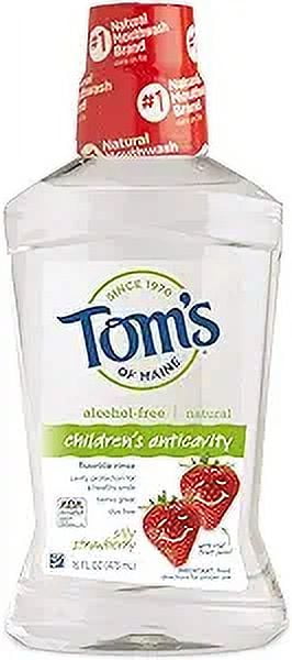 Toms of Maine Childrens Anticavity Fluoride Rinse, Silly Strawberry, 16 Oz