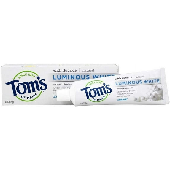 Toms of Maine, Toothpaste Luminous White Clean Mint, 4 Ounce