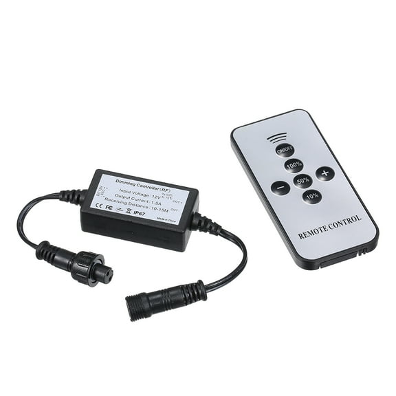 Tomshine DC12V 15W(Max.) Dimmer Modulator Kit with Remote Control Controller IP67 Water Resistance Portable for Brightness Adjustable Dimmable Deck Light