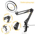 Tomshine Flexible Clampon Table Lamp Swing Arm Dimmable LEDs Desk