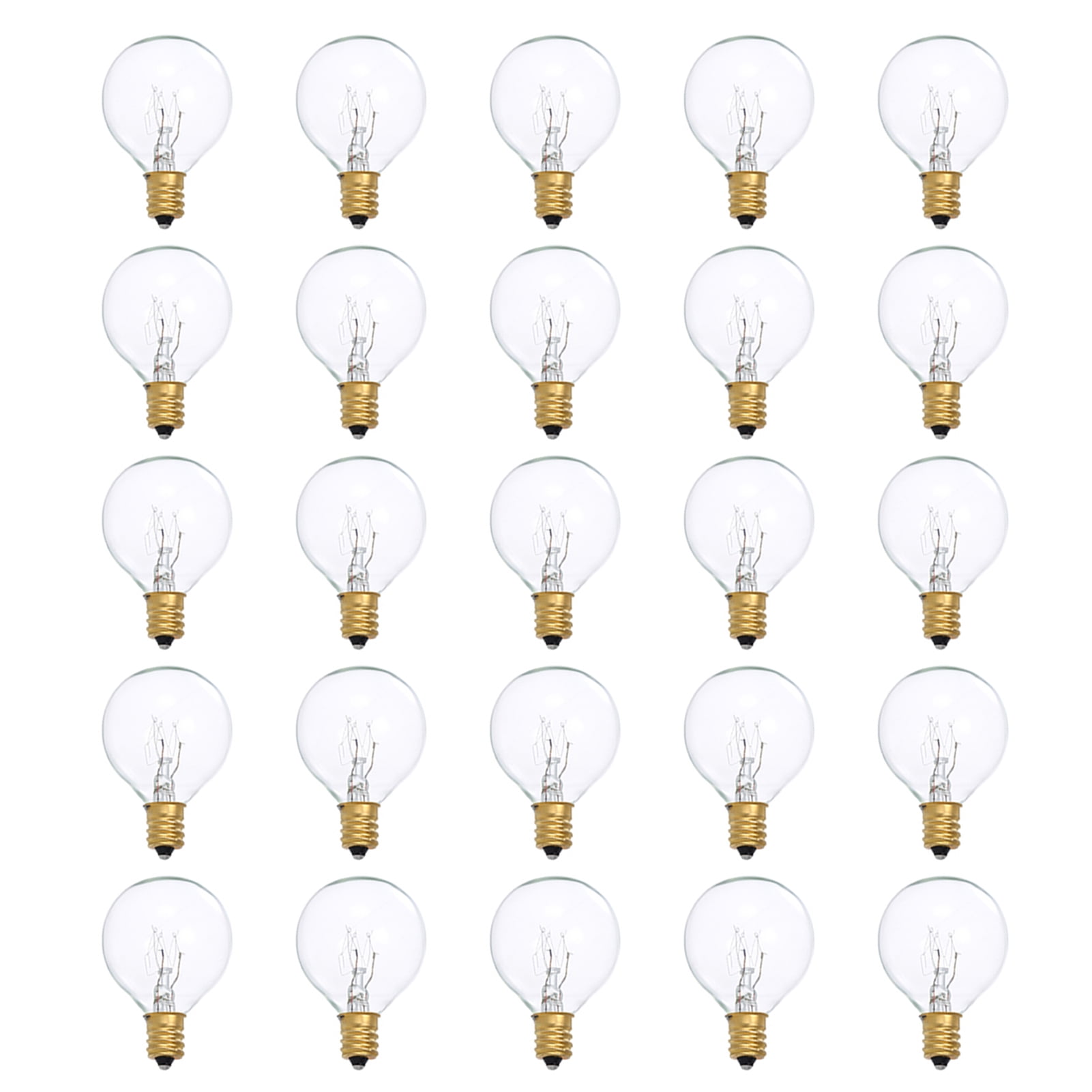 Tomshine G40 Globe Tungsten Incandescent Bulb Lamp 25 Pack Warm White, E12 Base Socket Holder Great for Wedding Function Lighting