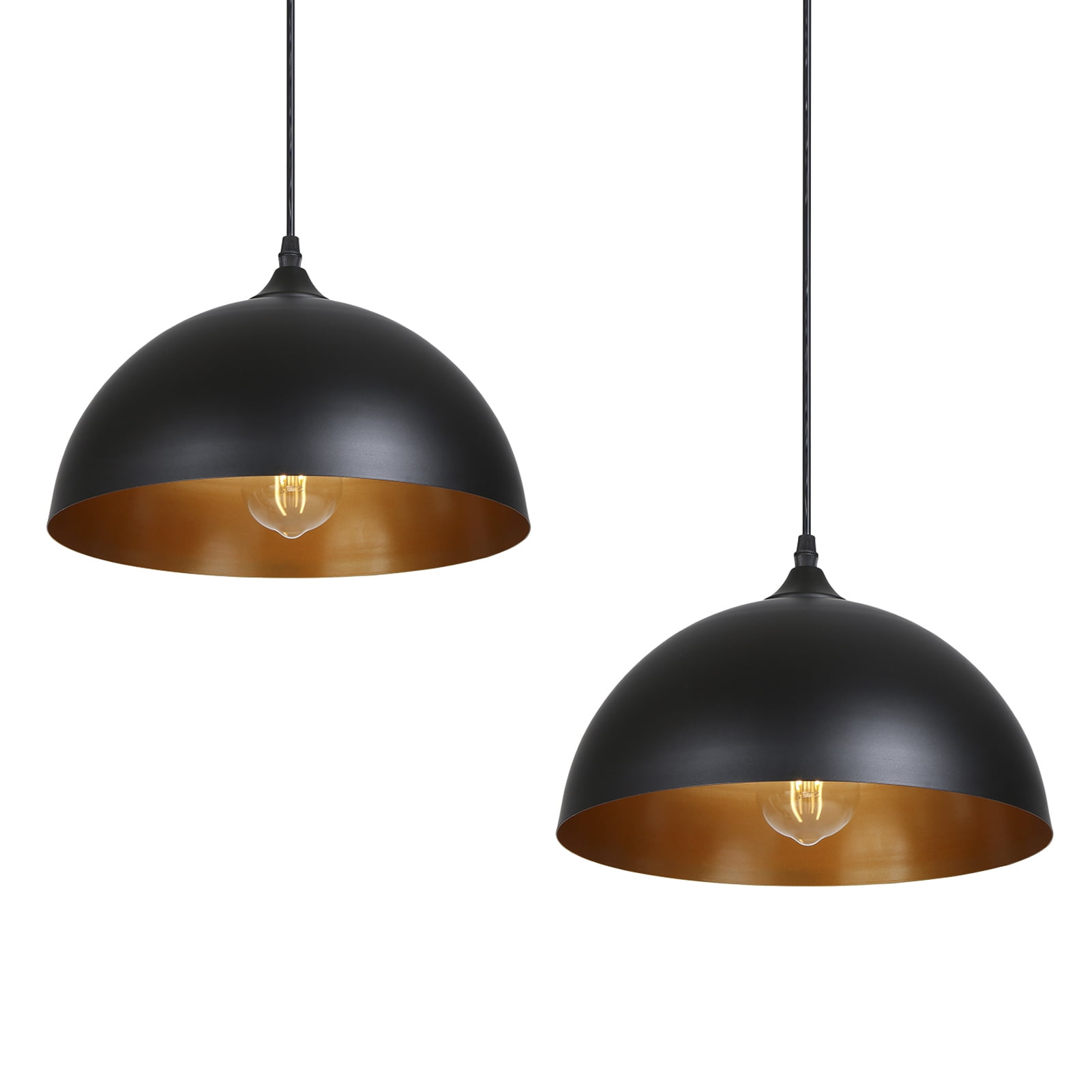 Tomshine 2 Pack Metal Plug-in Pendant Light, 15ft On/Off Switch Hanging ...