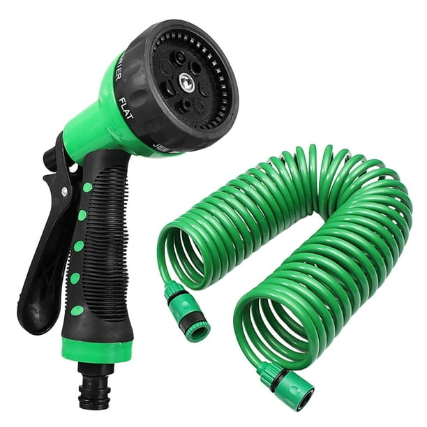 Tomshine Recoil Garden Hose with Nozzle 7 Spray Patterns High Pressure