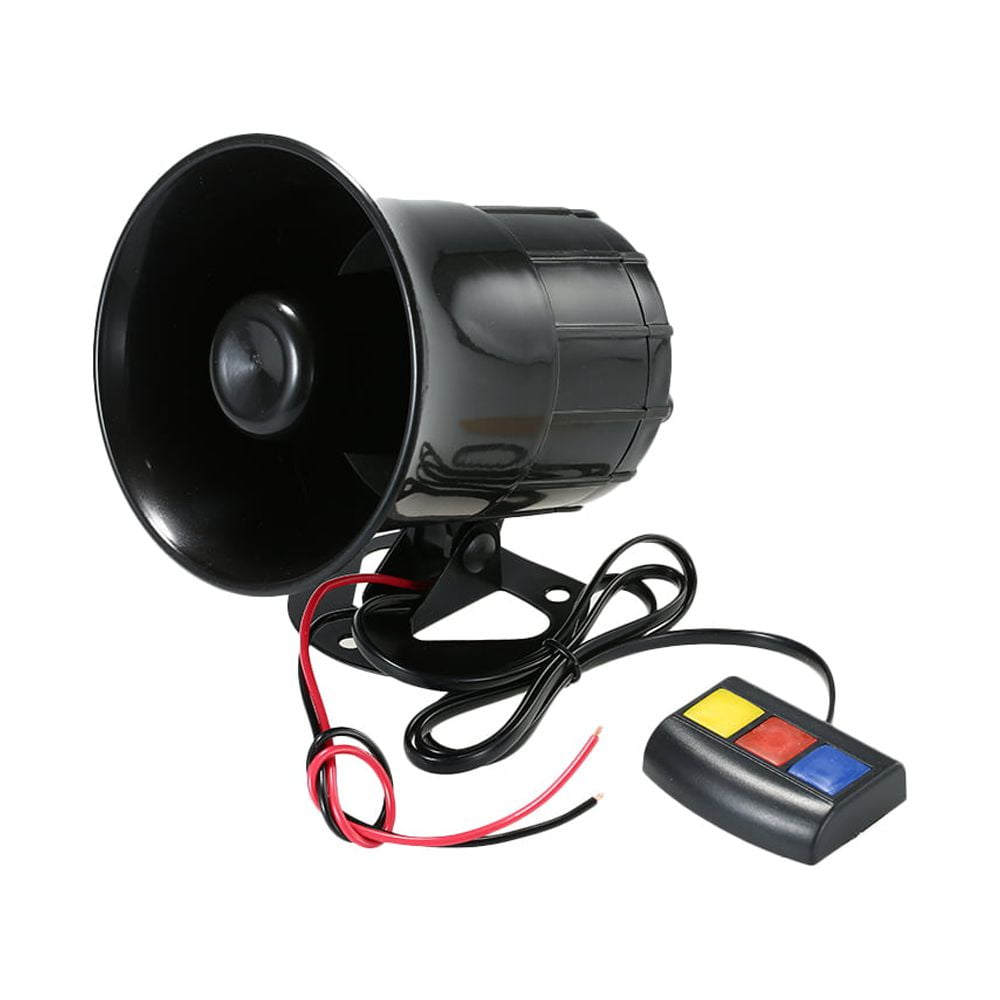 Tomshoo 12V 3 Tone Sounds Loud Speaker Megaphone, Warning Siren Horn