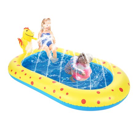 Tomshoo 67 * 41" Large Inflatable Sprinkler Kiddie Pool Swimming Pool Water Toys for Kids with Dinosaur Splash