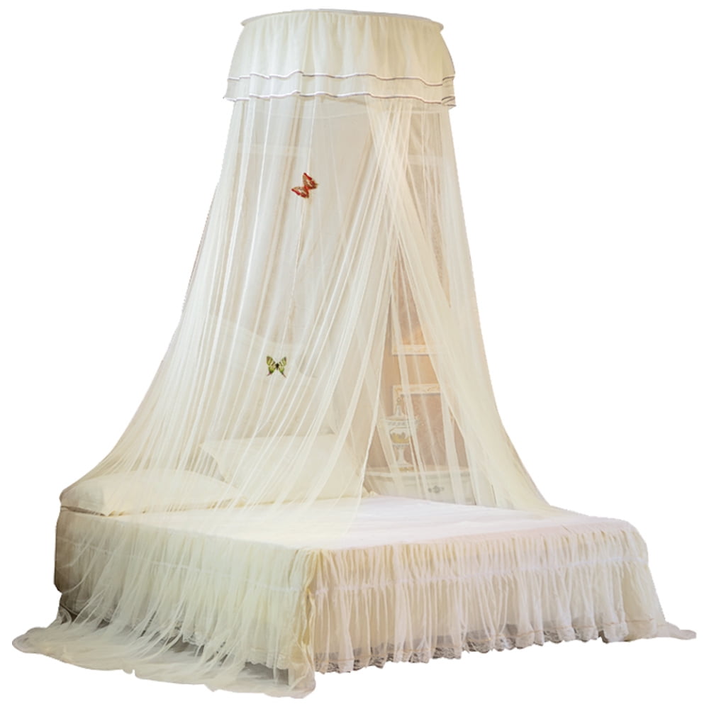 Tomshoo Add Elegance to Bedroom with a White Lace Bed Canopy Easy ...