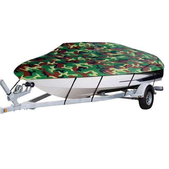 Tomshoo Boat Cover All weather Protection Full Covers, Camouflage Style Dust Cover, Universal Fit for Yachts Sunscreen Protection, Waterproof & Scratch Resistant