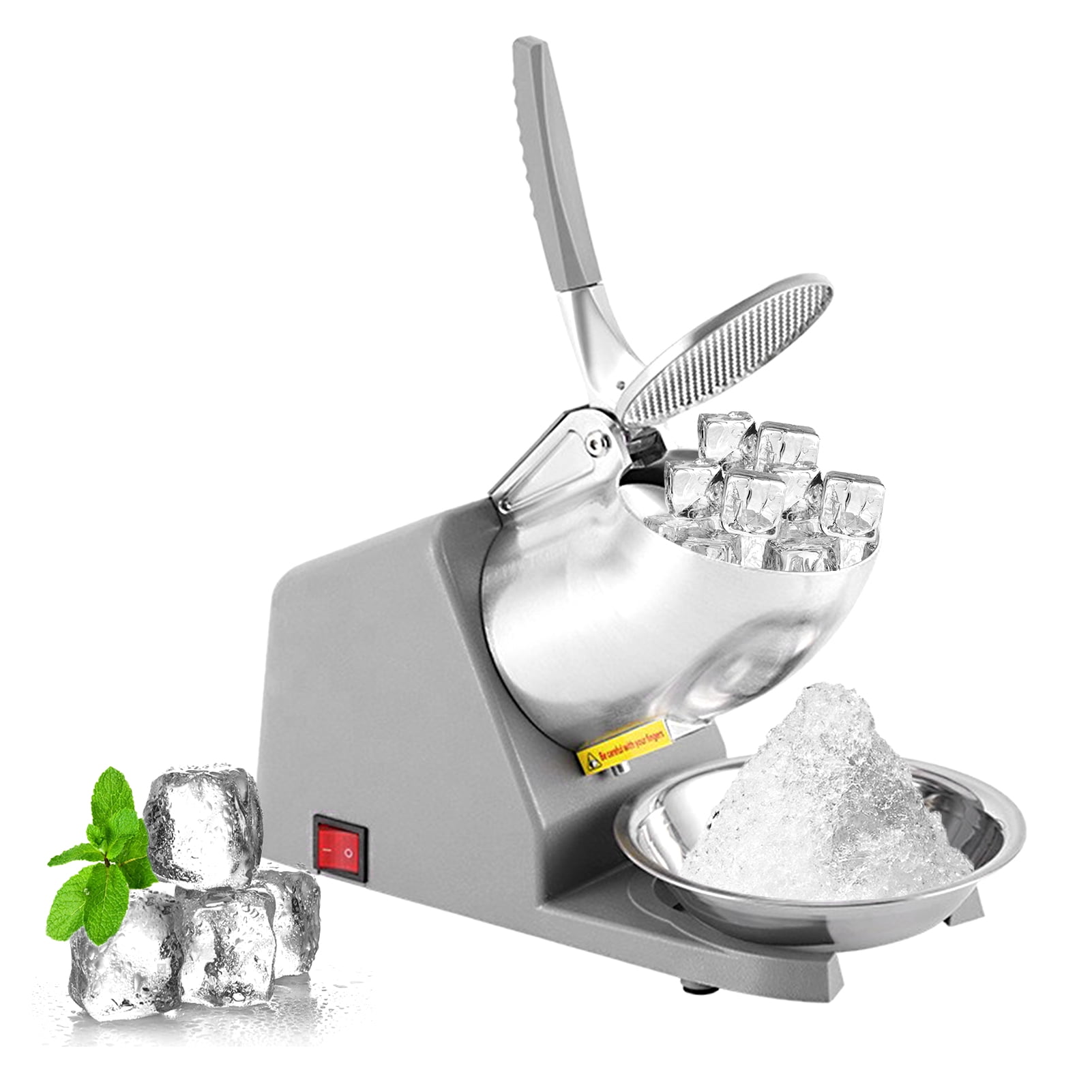 Tomshoo Commercial Grade Dual Electric Shaved Ice Machine, 65kg/hr
