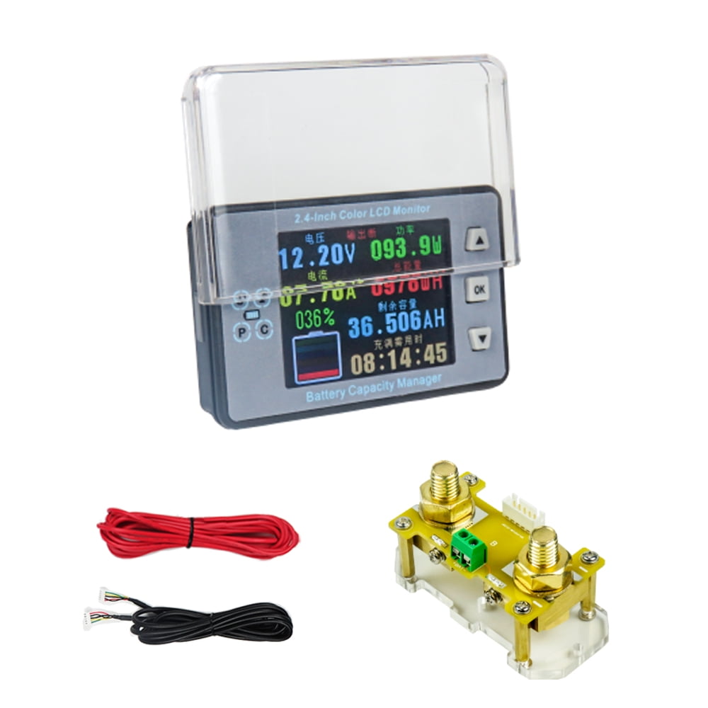 Tomshoo Coulometer Voltage Current Capacity Meter with 2.4inch Color