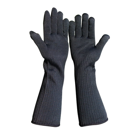 Tomshoo Cut Resistant Gloves High Performance Level 5 Protection with Long Forearm Stainless Steel Wire Mesh Cut Resistant Safty Working Gloves for Welding Gardening Kitchen
