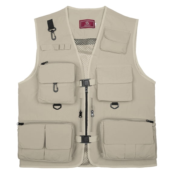 JARUSITE Fishing Photography Vest Summer Multi Pockets Mesh Jackets Quick Dry Waistcoat