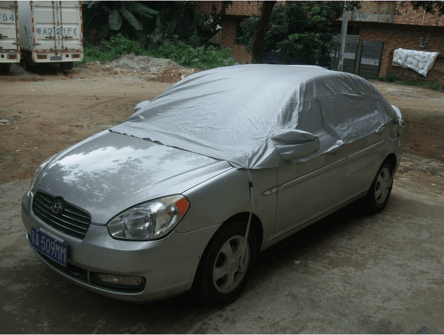Tomshoo Heat Resistant Car Cover, PVC Coating, Car from Sun, Rain, Snow