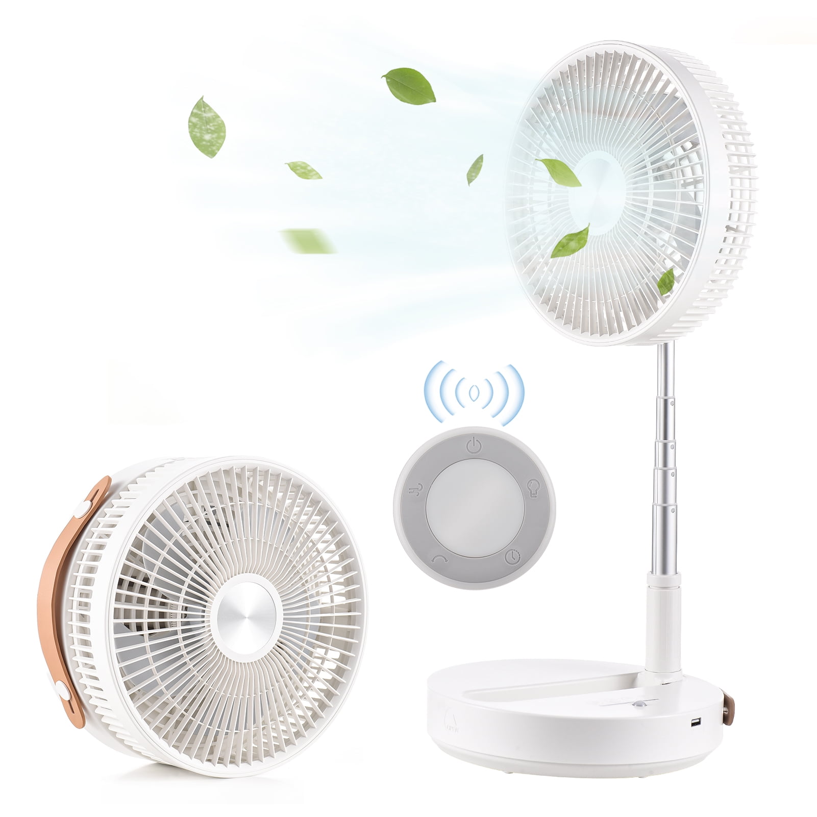 Tomshoo Low Noise Pedestal Fan with 10800mAh Rechargeable Battery