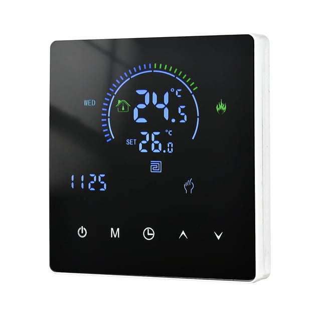 Tomshoo Ultra Thin Smart Thermostat Temperature Controller for Water Heating Button & LCD Display