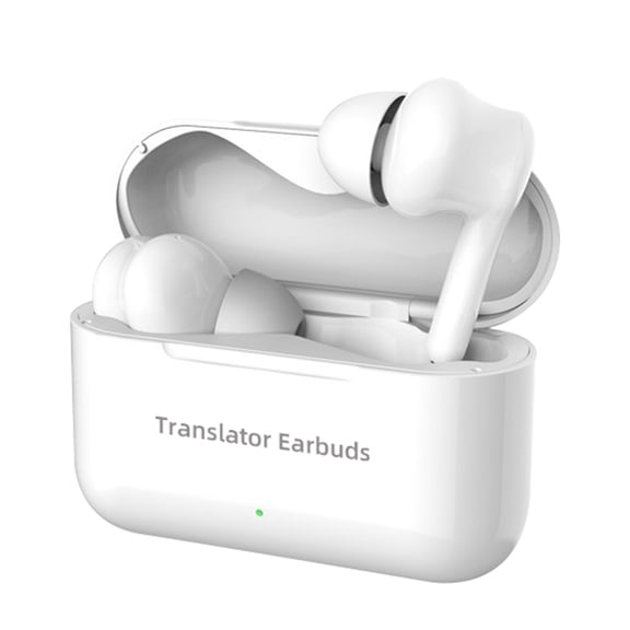Tomshine Wireless Earbuds BT Headphones Translator Ear Buds with Microphones Charging Case Support Real-time Translation in 71 Languages 56 Accents Online for Learning Communication Music Call