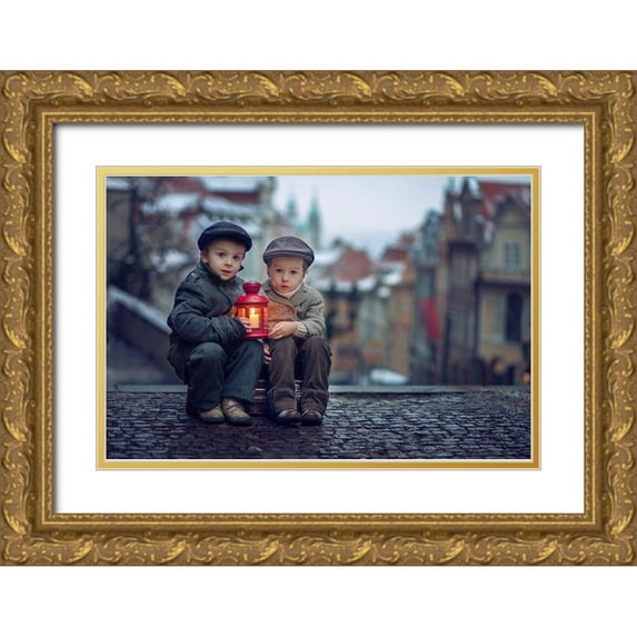 Tomsickova, Tatyana 32x23 Gold Ornate Wood Framed with Double Matting Museum Art Print Titled - Twilight Light