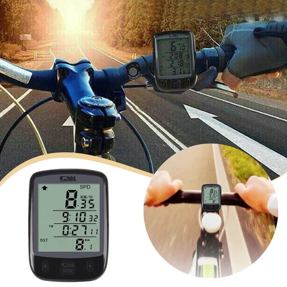 Ton Bicycle Speedometer Waterproof Wireless Cycle Bike Computer Bicycle Odometer with LCD Display & Multi-Functions