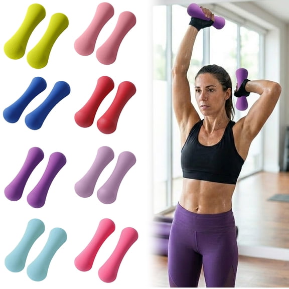 Ton Bone Shaped Neoprene Dumbbells Of 2 2kg Soft Grip Hand Weights Exercise Dumbbells For Home Gym Strength Training & Fitness Workouts