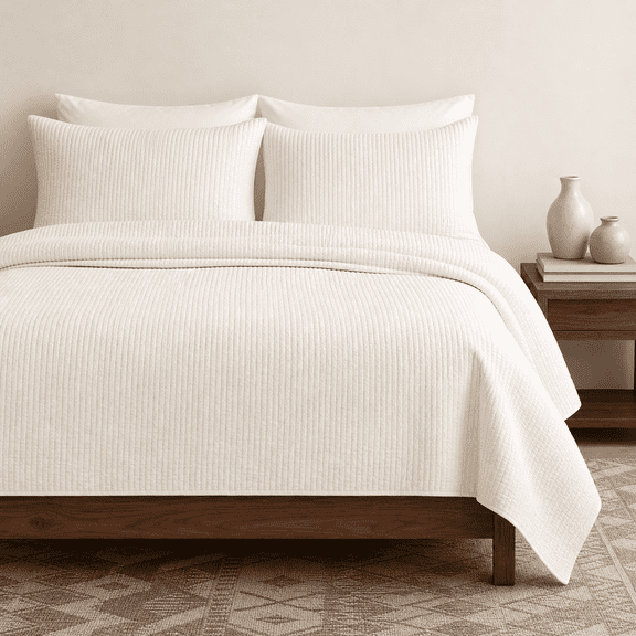 Ton Coverlet Set King Size 3 Pieces Lightweight Soft Ribbed Matelasse Bedspread Quilt Cozy Oversized Quilted Bedding With 2ow Shams For All Seasons White