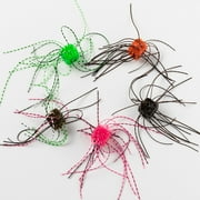 Ton Soft Dice Fishing Lures with Flowing Tentacles, 10pcs Handmade Slow Sink Bass Soft Baits for Drop Shot, Finesse, and Wacky Rig
