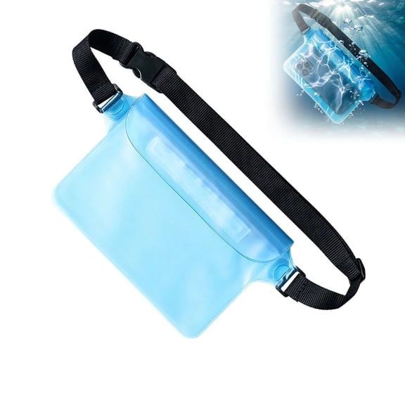 Ton Waterproof Fanny Pack for Men Women, Large Capacity Touch Screen Dry Bag for Kayaking, Paddle Boarding, Waterpark & Swimming Essentials, Adjustable Waist Strap Pouch for Cell Phone