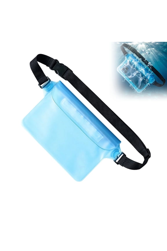 Waterproof Fanny Pack for Men Women, Large Capacity Touch Screen Dry Bag for Kayaking, Paddle Boarding, Waterpark & Swimming Essentials, Adjustable Waist Strap Pouch for Cell Phone