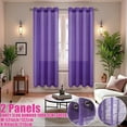 thumbnail image 1 of Ton‘y's Collection 4 Panels Fancy Slub Bamboo Solid Color Sheer Window Curtains Elegant Window Voile Panels/Drapes/Treatment for Bedroom Living Room, 1 of 5