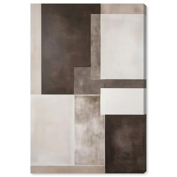 Tonal Intersection II Canvas Earthy Abstract Art by Art Remedy, Gallery Wrapped, 10" x 15"