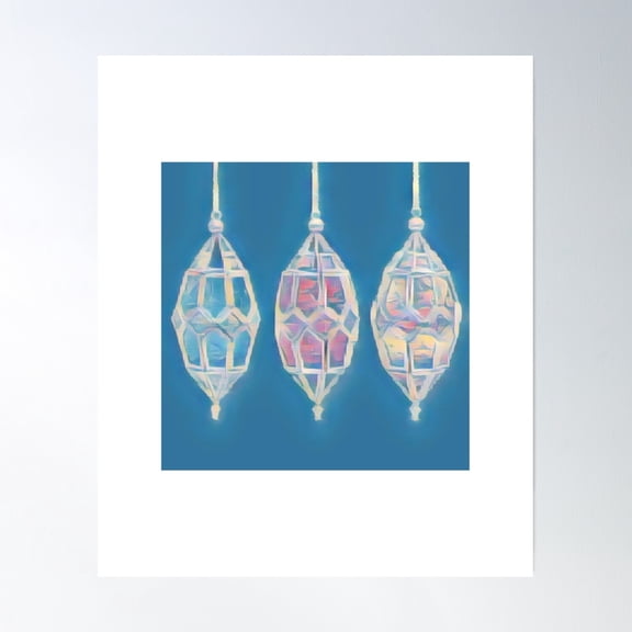 Tonal Moroccan Lantern Poster Wall Art, Modern Wall Decor, 8x12 UNFRAMED
