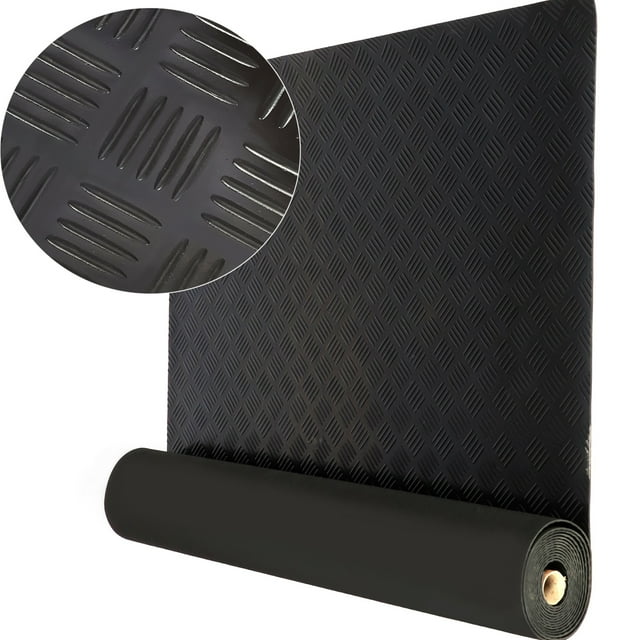 Tonchean 16.4ft x 3.28ft Heavy Duty Garage Floor Mat Rolls, 5 Bar