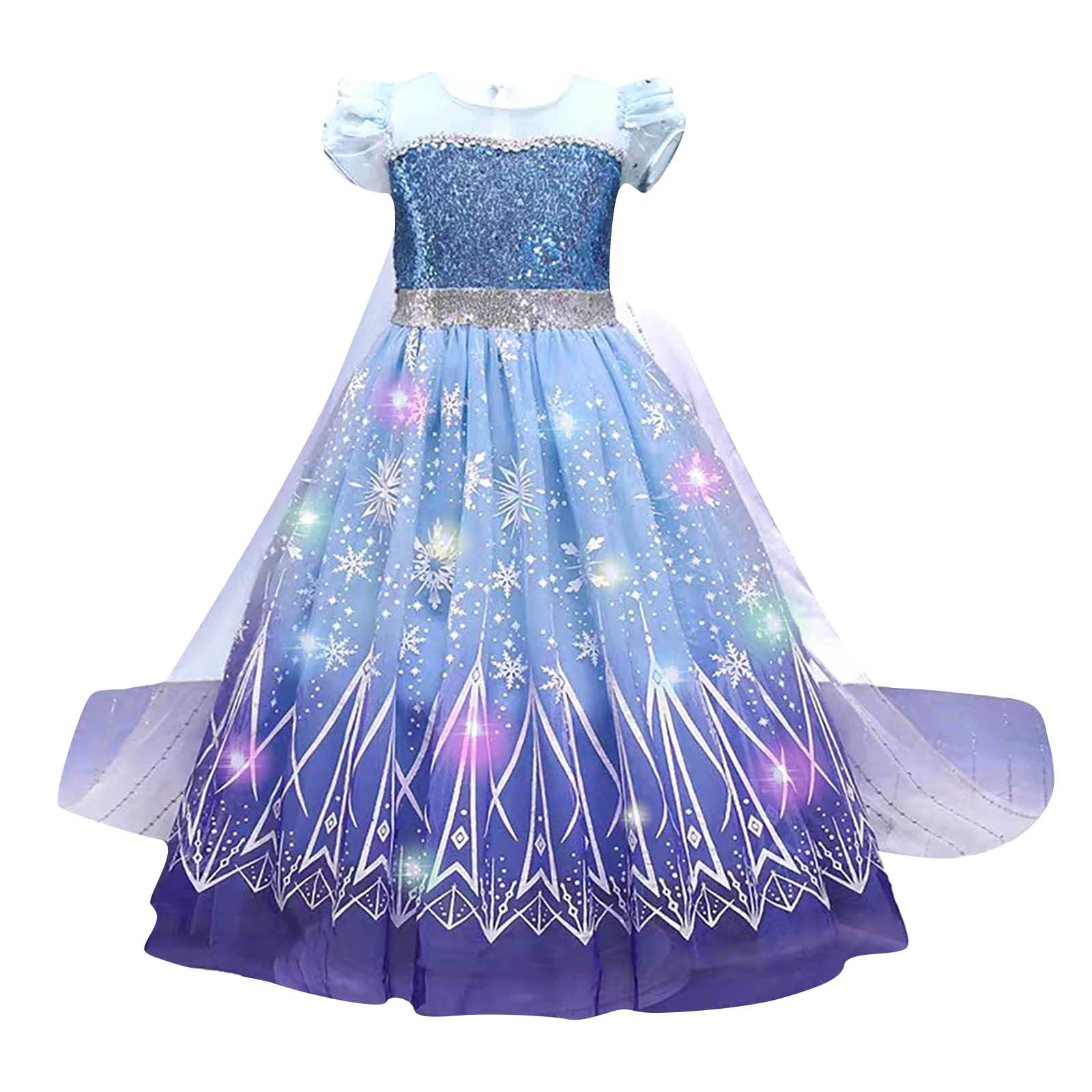BOJON Elsa Kleid Frozen Prinzessin - Tüll Kleid Für Mädchen Ohne Haarreif