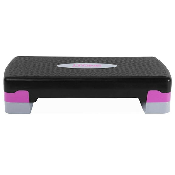 Tone Fitness Aerobic Stepper Platform, Black and Pink