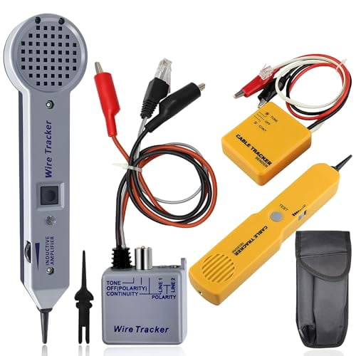 Tone Generator kit, Wire Tracer Circuit Tester, Wires Tone Tracer, 200EP High Accuracy Wire Tester Kit, RJ11 Multi-Tone Cable Test Kits with Inductive Amplifier for Network Cables Collation$$other