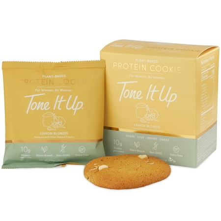 Tone It Up Plant Based Protein Cookies, Lemon Blondie, 10g Protein, 4 Count