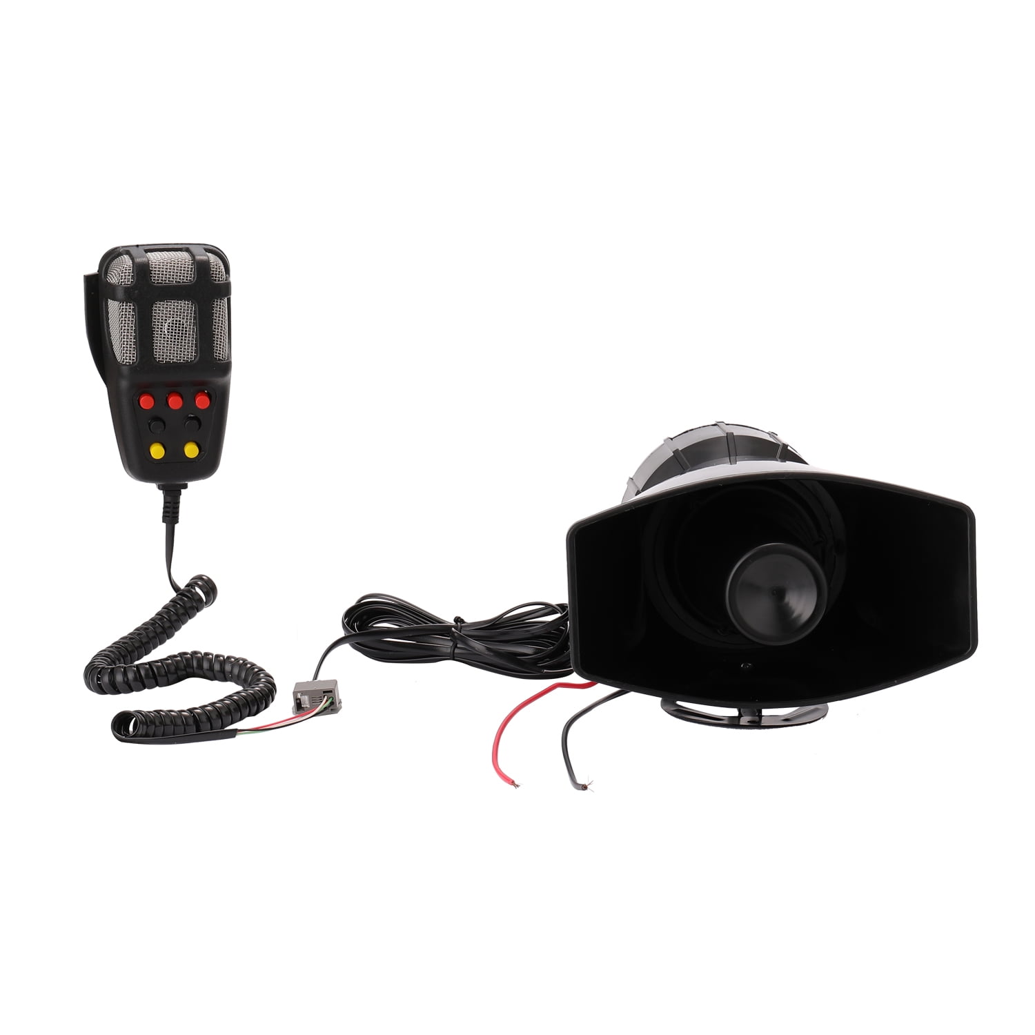 megaphone sirene + 12v 12V 60W 5 Tone Sound Car Siren Speaker Vehicle Horn  With Mic PA System Emergency Amplifier for