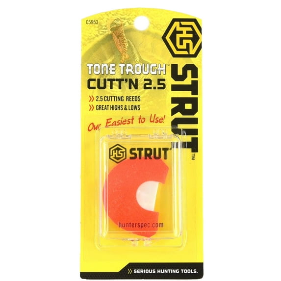 Hunters Specialties Realistic Sounds Easy-to-Use Premium Flex Frame Strut Cutt'n 2.5 Tone Trough Diaphragm Mouth Turkey Call