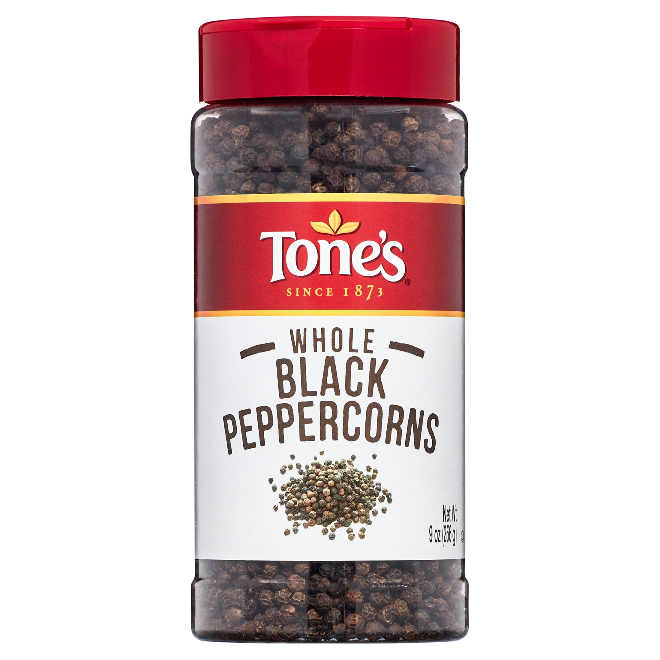 Tone's Black Peppercorns Whole, Kosher, 9 oz