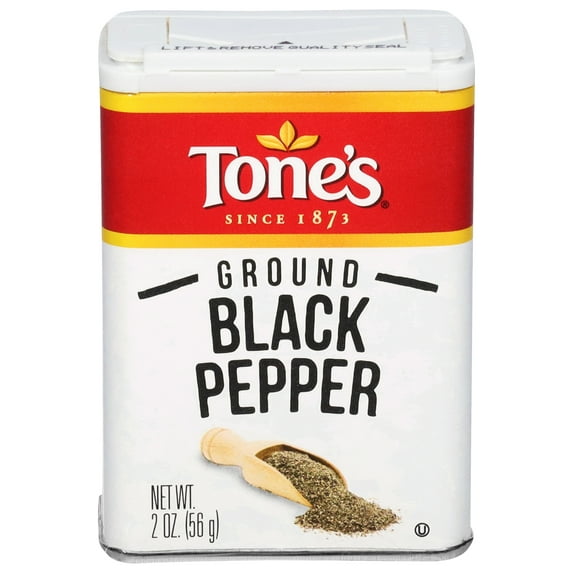 Tone's Ground Black Pepper, 2 oz
