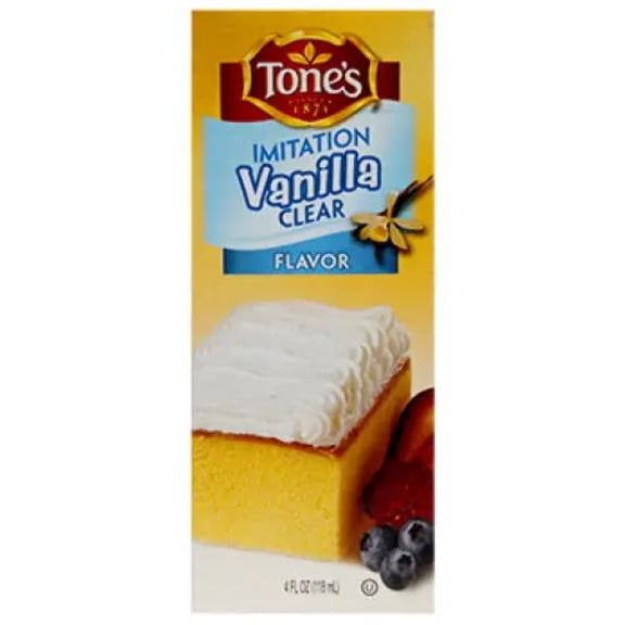 Tone's Imitation Vanilla Clear Flavor, 4.0 FL OZ