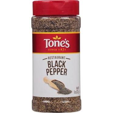 Tone's Restaurant Black Pepper, Kosher, 8 oz