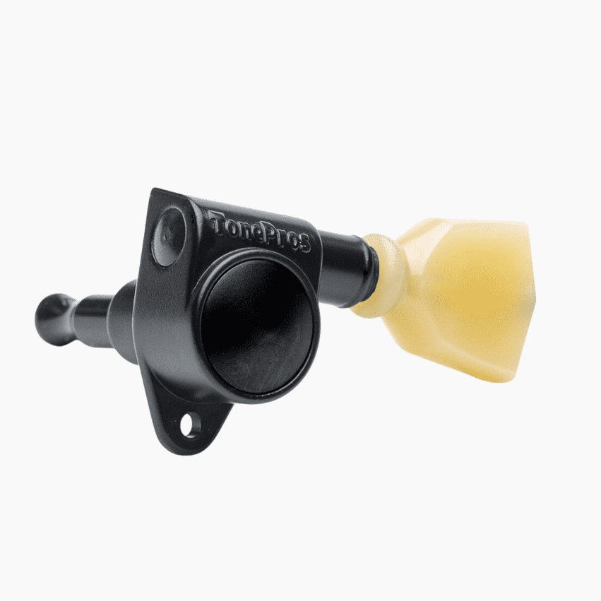 TonePros GKH330 (TPHV) 3x3 Tuning Keys, Plastic Keystone Buttons - BLACK