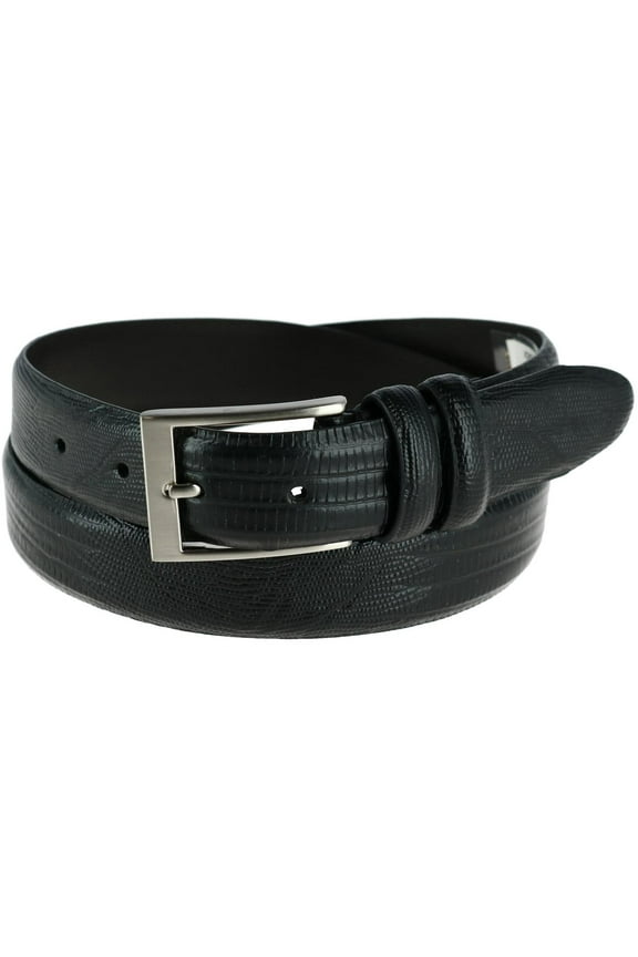 Leather Embossed Lizard Print Belt (Men)