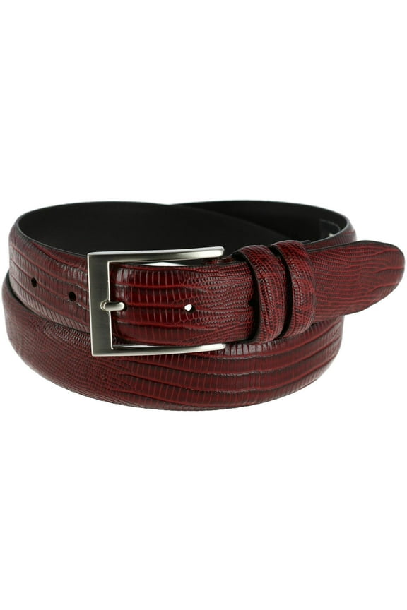 Leather Lizard Print Belt (Men Big & Tall)