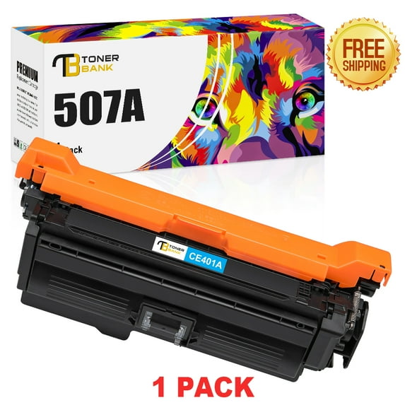 Toner Bank 1-Pack Compatible 507A Toner Cartridge Replacement for HP 507A CE401A 507A LaserJet Enterprise 500 color M551dn M551n M551xh (Cyan)
