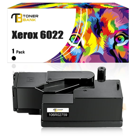 Toner Bank 1-Pack Compatible 6027 Toner for Xerox 6022 106R02759 Phaser 6022 6020 Toner, WorkCentre 6027 6025 Printer Cartridge Replacement 6022 Toner Ink (Black)