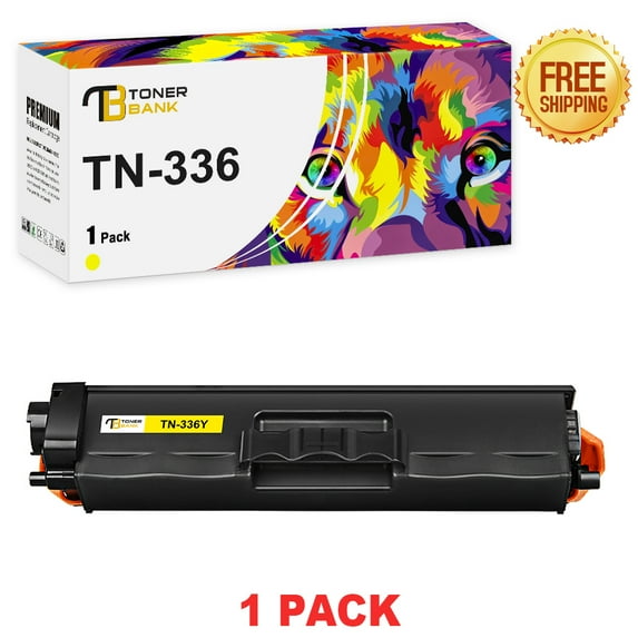 Toner Bank 1-Pack Compatible Toner Cartridge for Brother TN-336Y TN336 HL-L8250CDN L8350CDW L8350CDWT MFC-L8600CDW L8850CDW Printer Replacement Toner Ink, Yellow