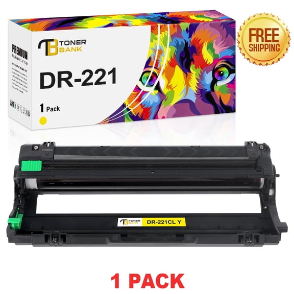 Toner Bank 1-Pack Compatible Drum Unit for Brother DR-221CL HL-3140CW 3142CW 3150CDW (Yellow)