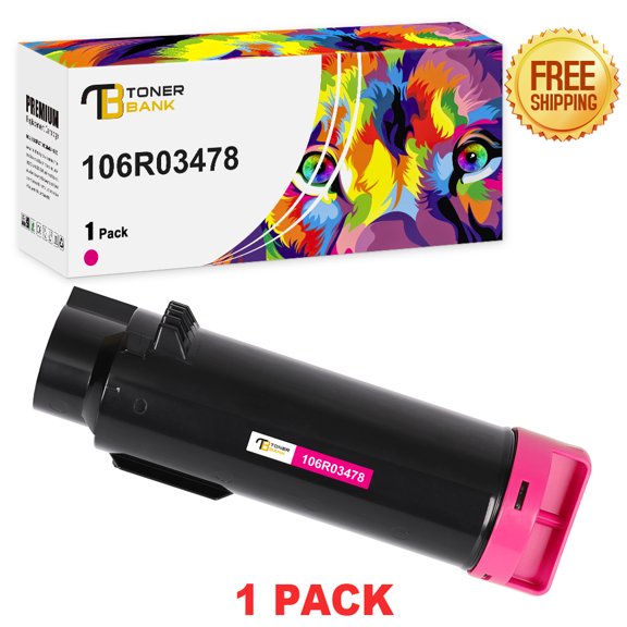 Toner Bank 1-Pack Compatible Toner Cartridge Replacement for Xerox 106R03478 Phaser 6510N 6510DN 6510DNM 6510DNI WorkCentre 6515N 6515DN 6515DNM 6515DNI Magenta
